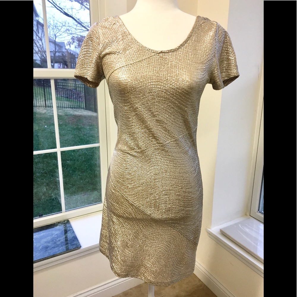 Shimmering Free People gold party dress!